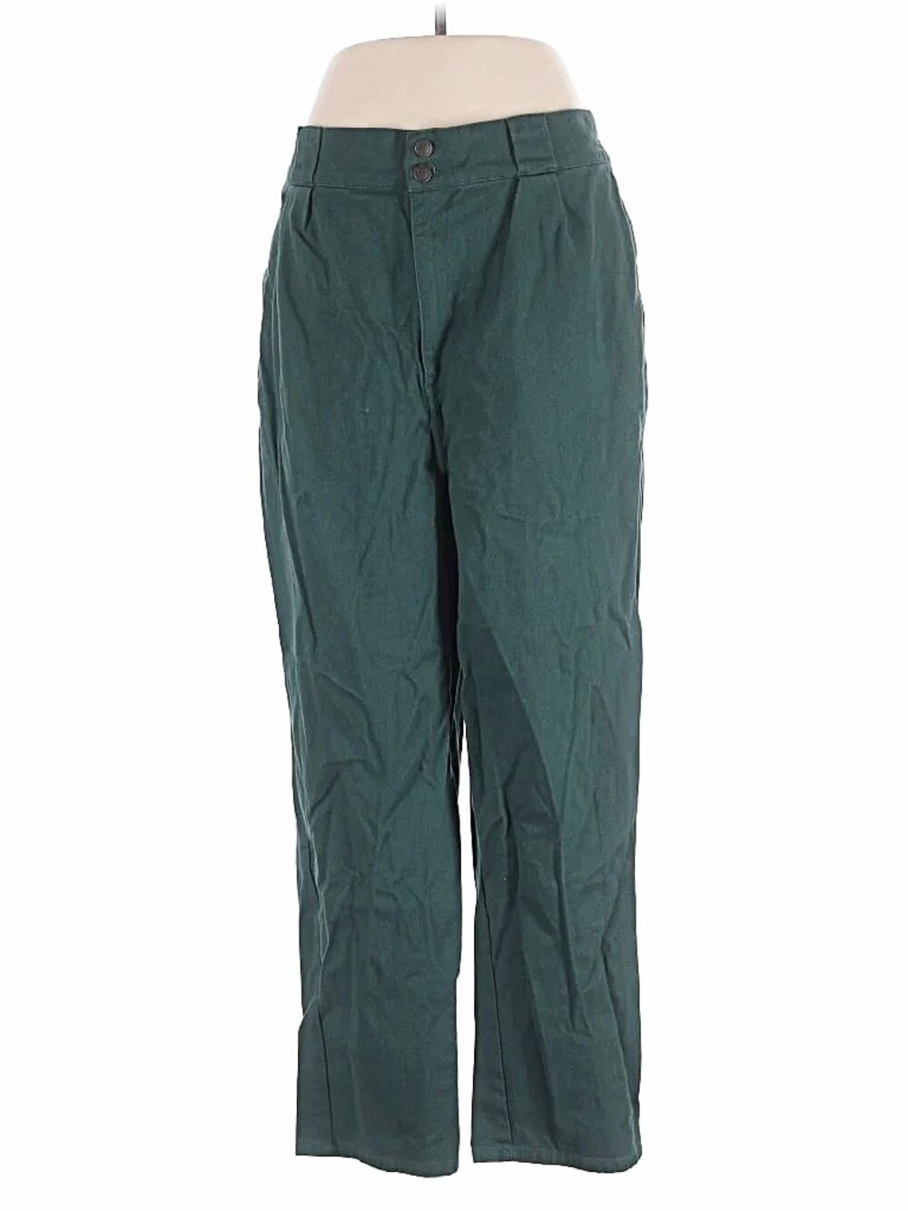 Lucy & Yak Addison Tapered Jeans Dark Green W40R/UK 20 Plus Size Organic Cotton